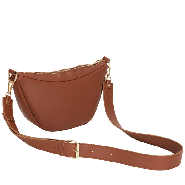 Single Strap Slouch Bag - Tan