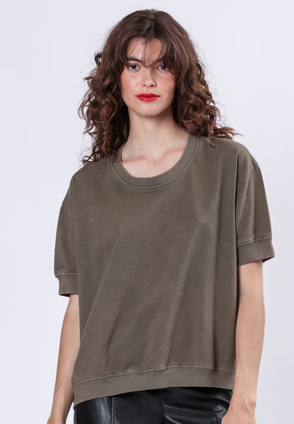 Citrine Short Sleeve Top - Khaki