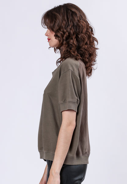 Citrine Short Sleeve Top - Khaki