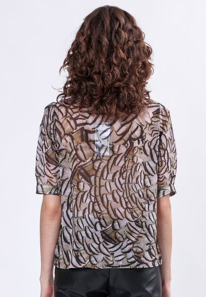 Indium Shirt Plume Print