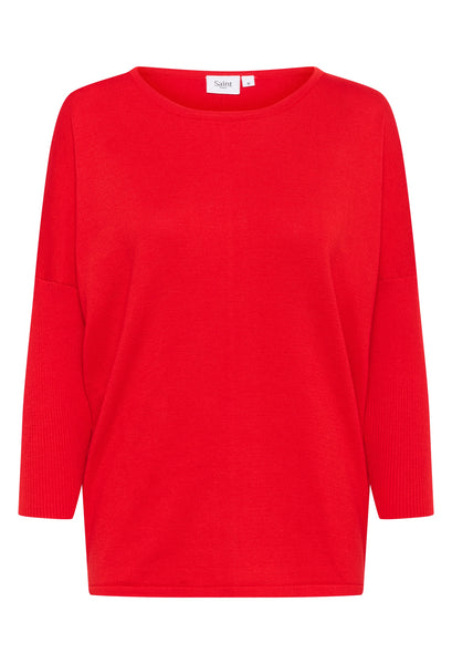 Mila Round Neck Knit - Flame Scarlett