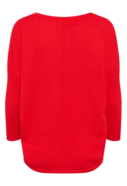 Mila Round Neck Knit - Flame Scarlett